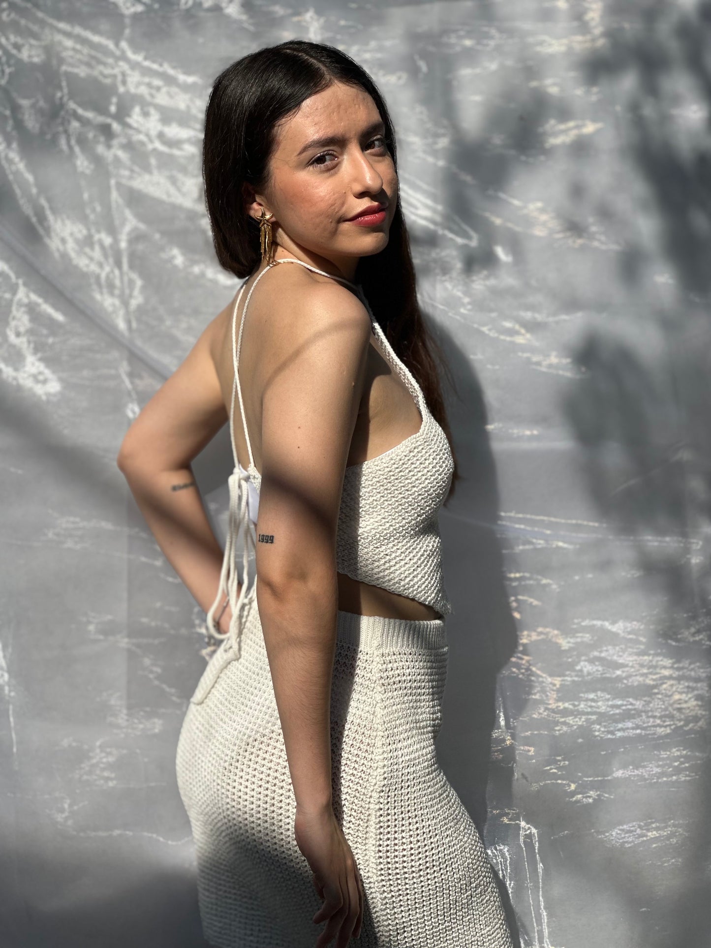 Conjunto de playa tejido