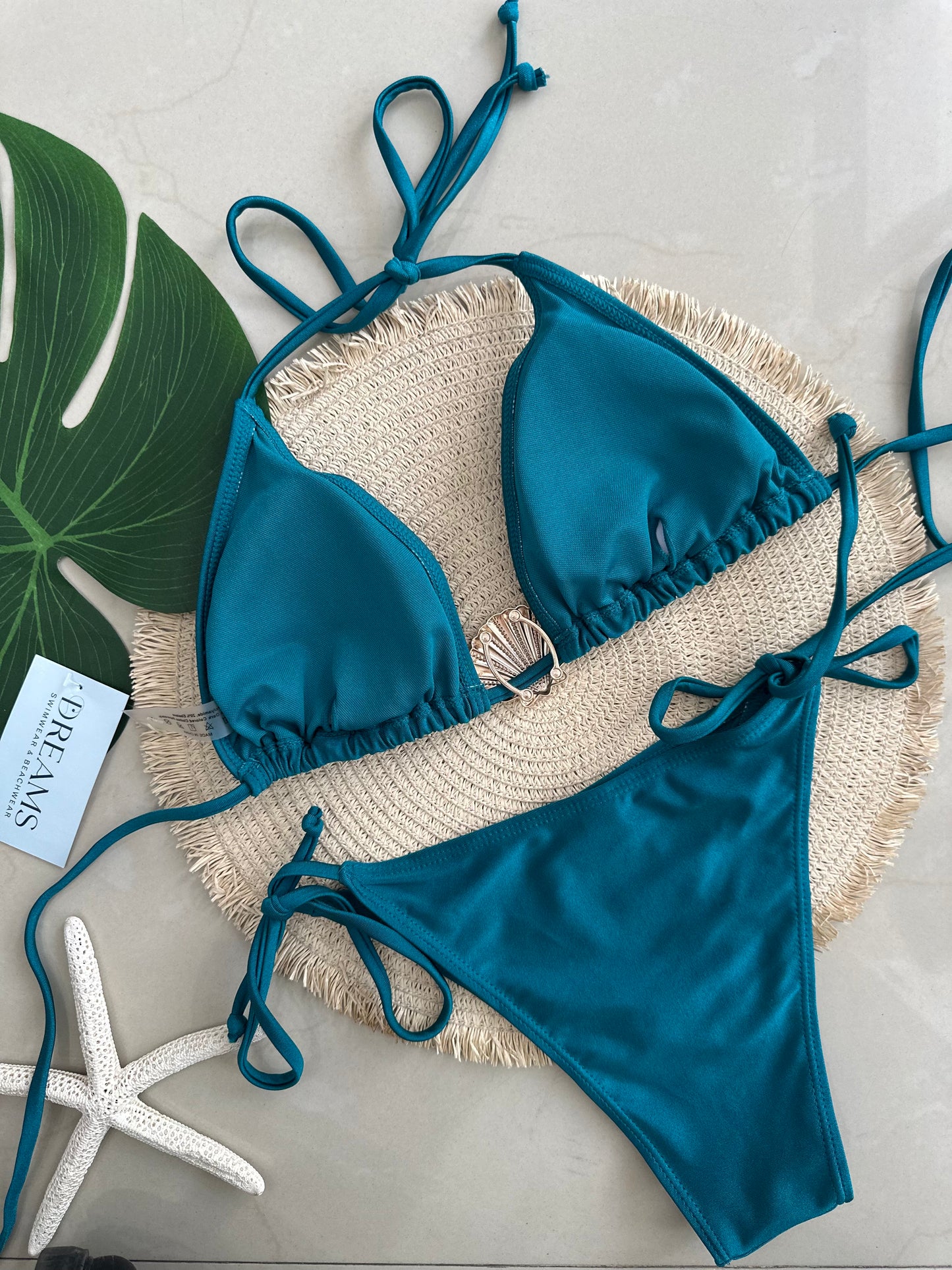 Set satinado de concha de mar