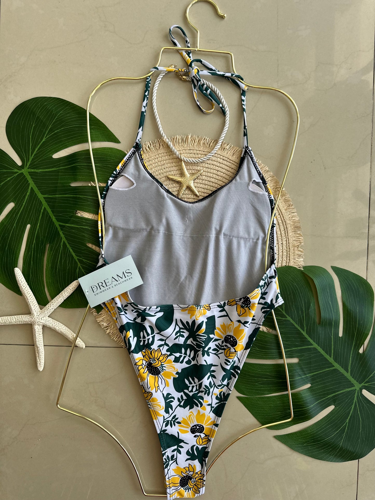 Bañador floreado halter