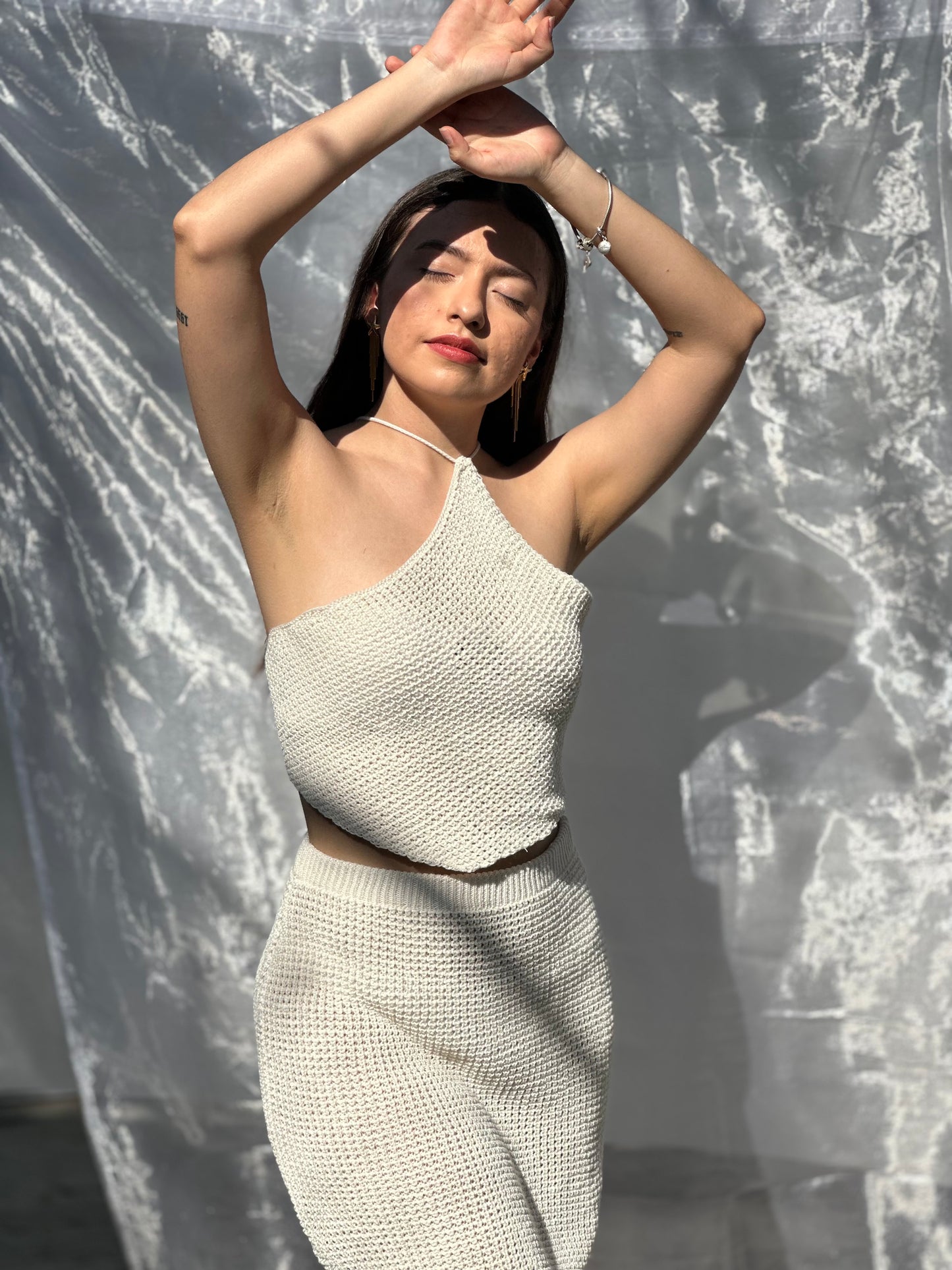 Conjunto de playa tejido