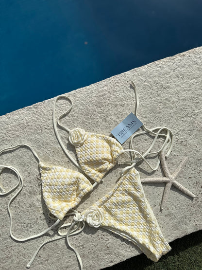 Set flores 3D amarillo