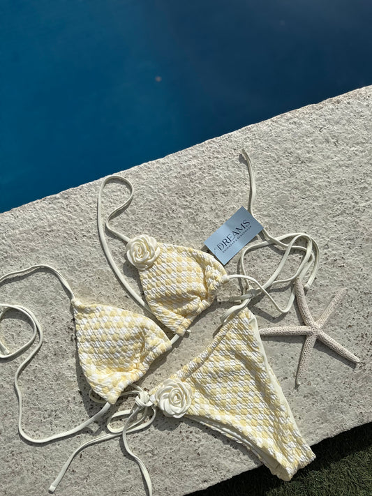 Set flores 3D amarillo