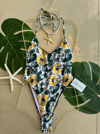 Bañador floreado halter