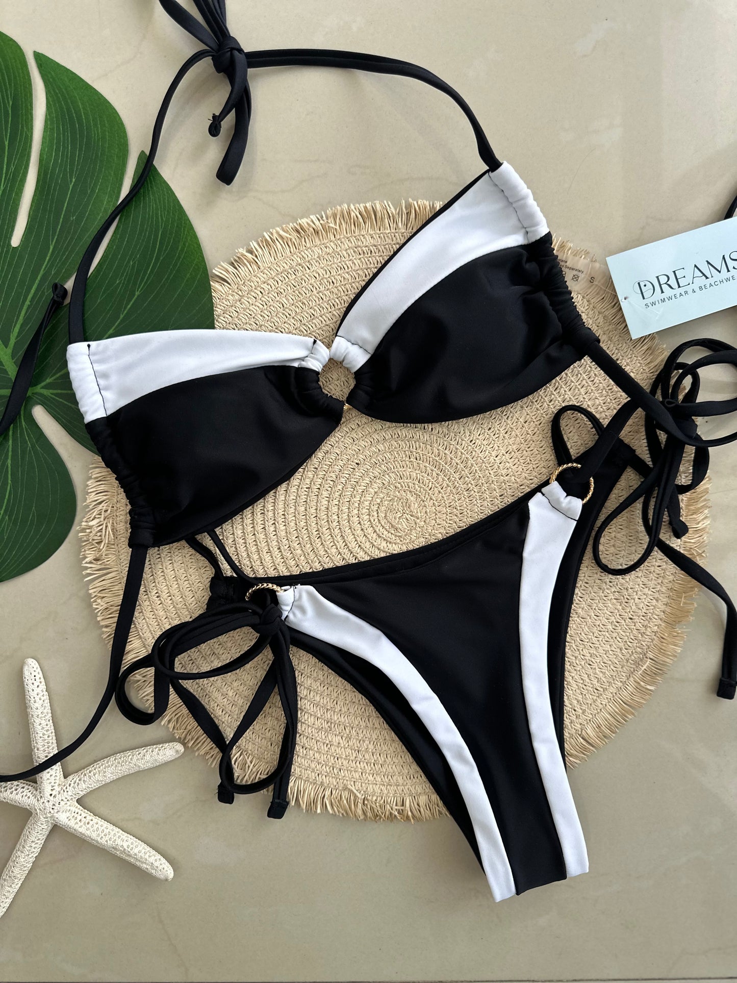 Set halter black and white